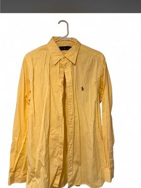Ralph Lauren Men's Yellow Button-Down Dress Shirt